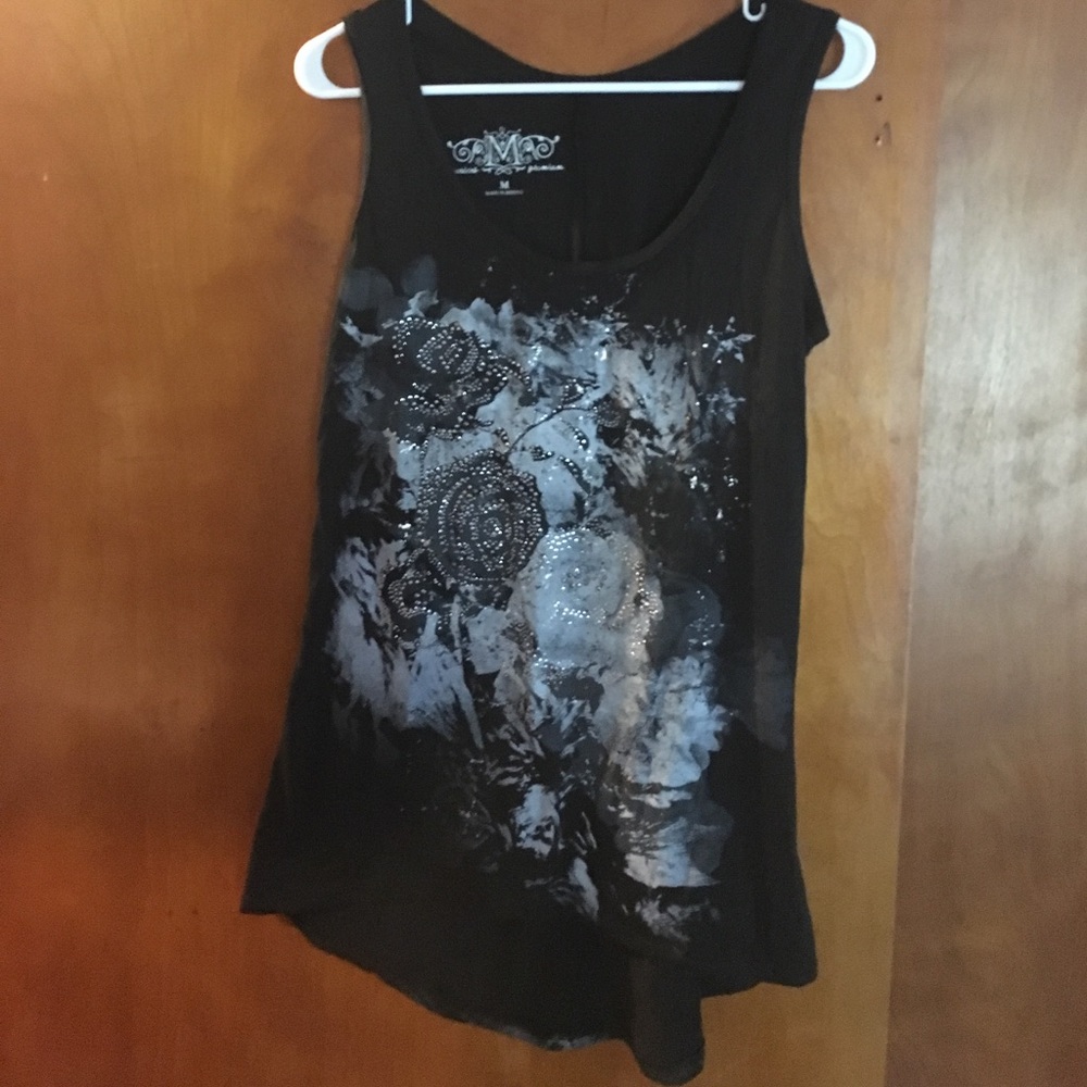 COPY - Sparkly black tank top